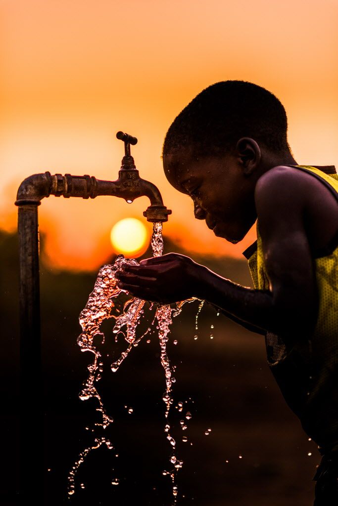 Child accessing clean water